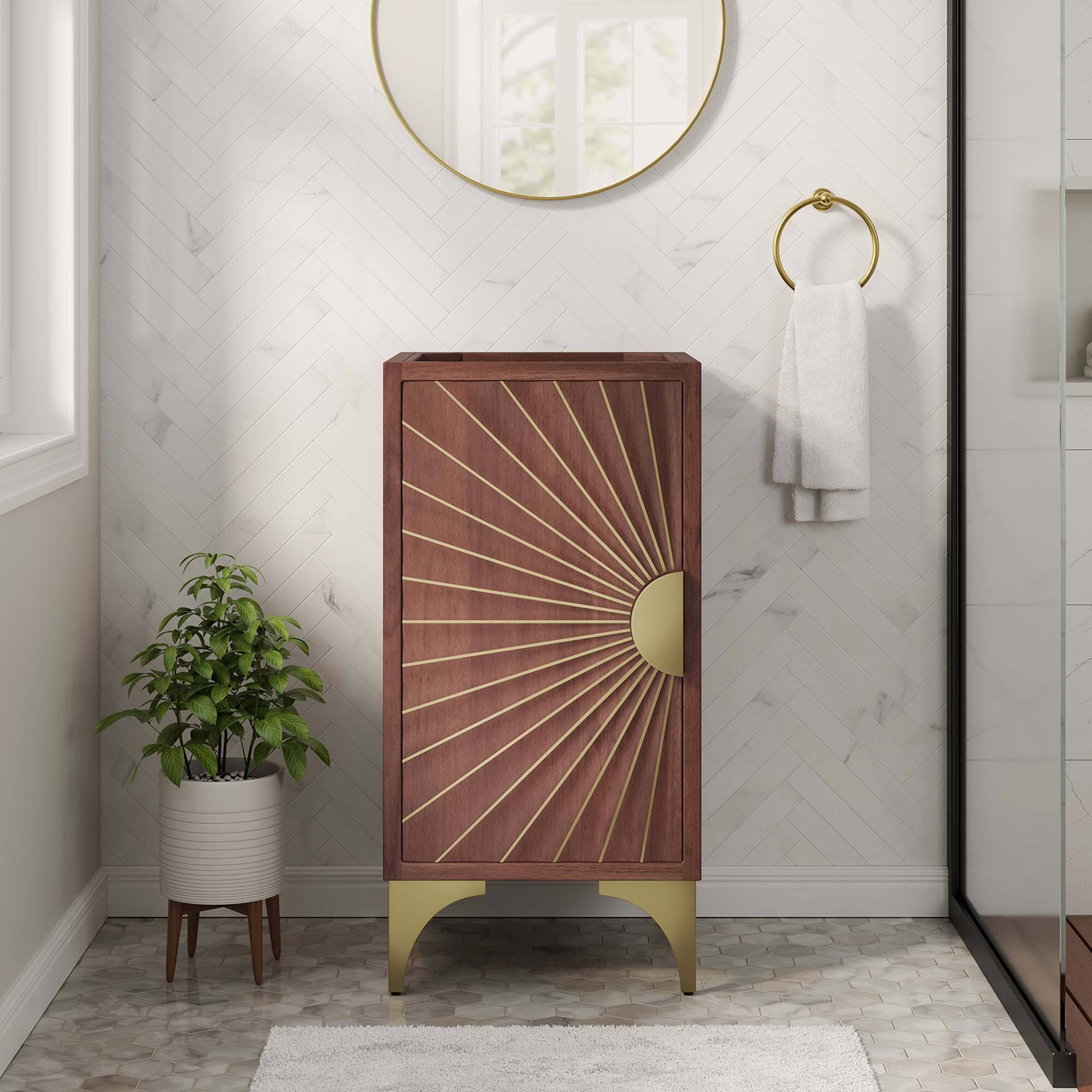 Daylight Bathroom Cabinet Basin Not Included by Modway - Walnut