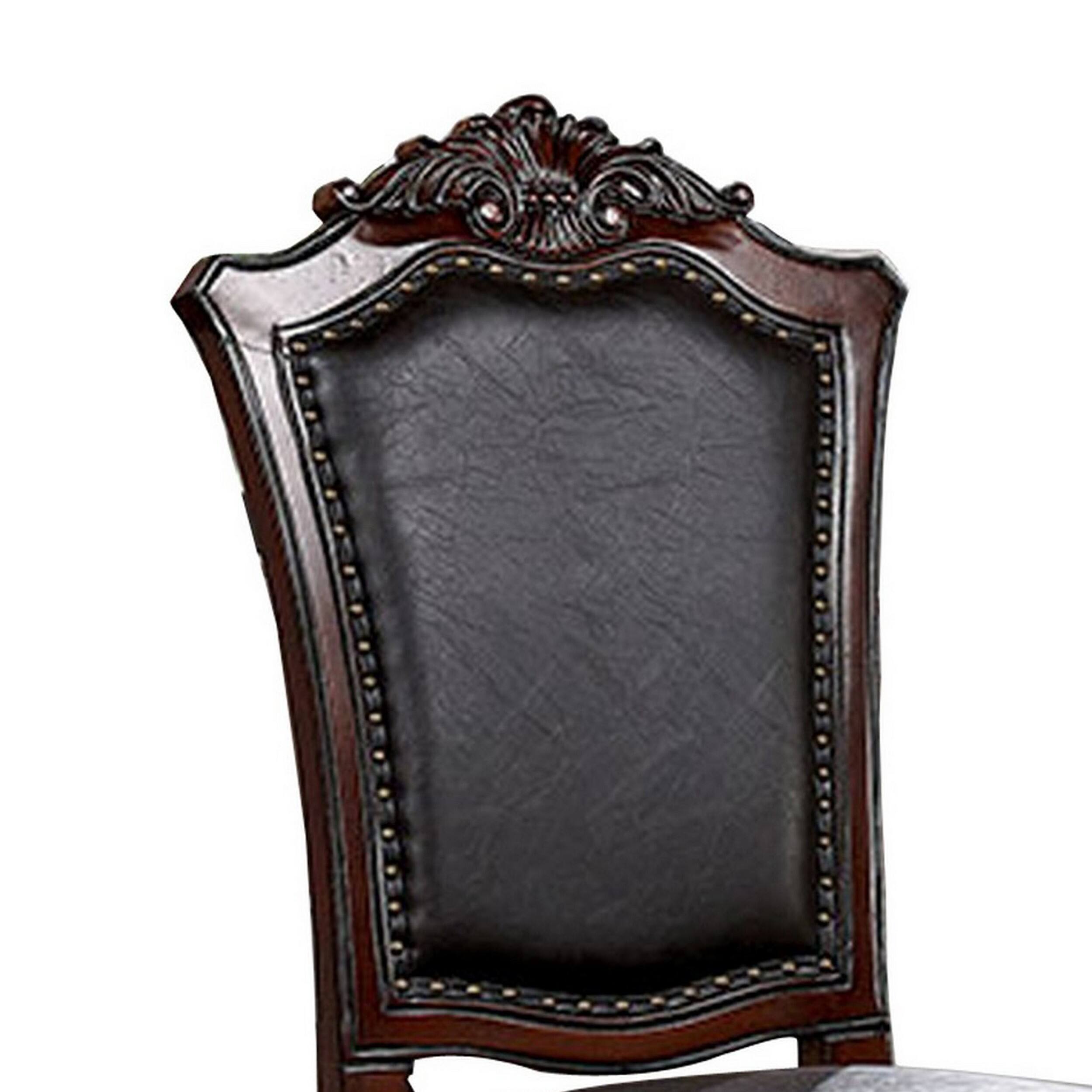 Alt View 1. Manhattan Lane - Albi 28 Inch Dining Chair, Set of 2, Scrolled Metal - Brown, Black.