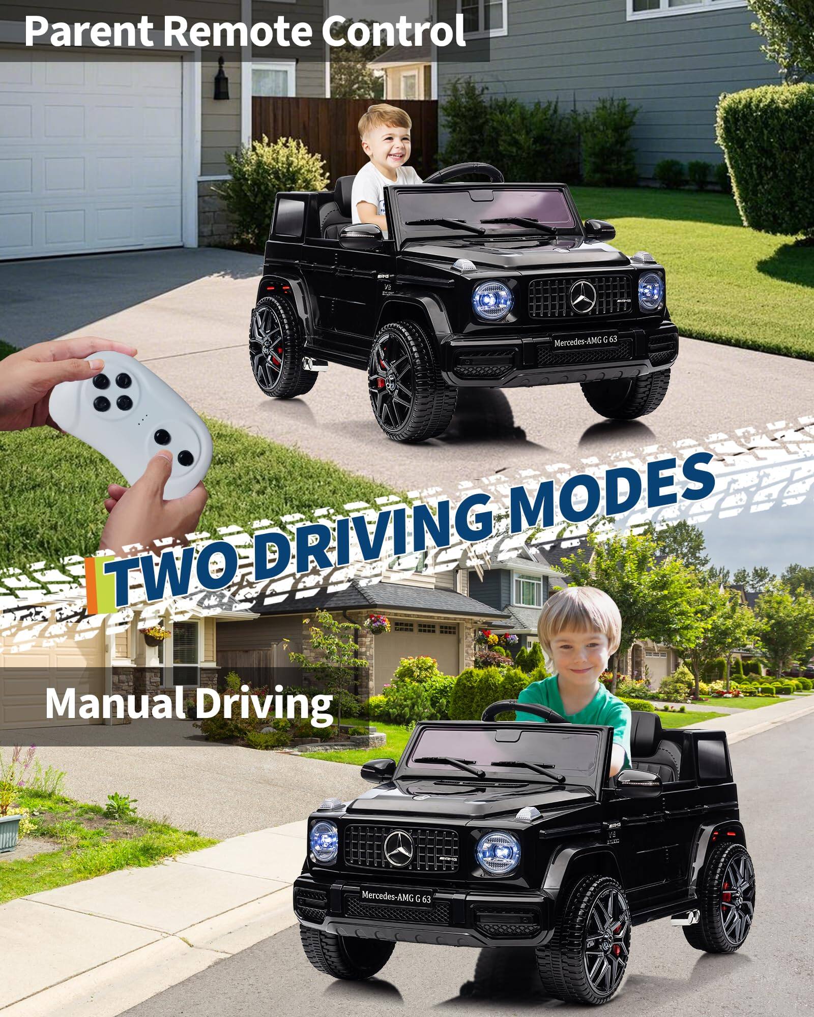 Parent Remote Control

TWO DRIVING MODES

Manual Driving