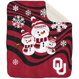 Pegasus - Oklahoma Sooners 50'' x 60'' Snowman Sherpa Blanket - Multicolor