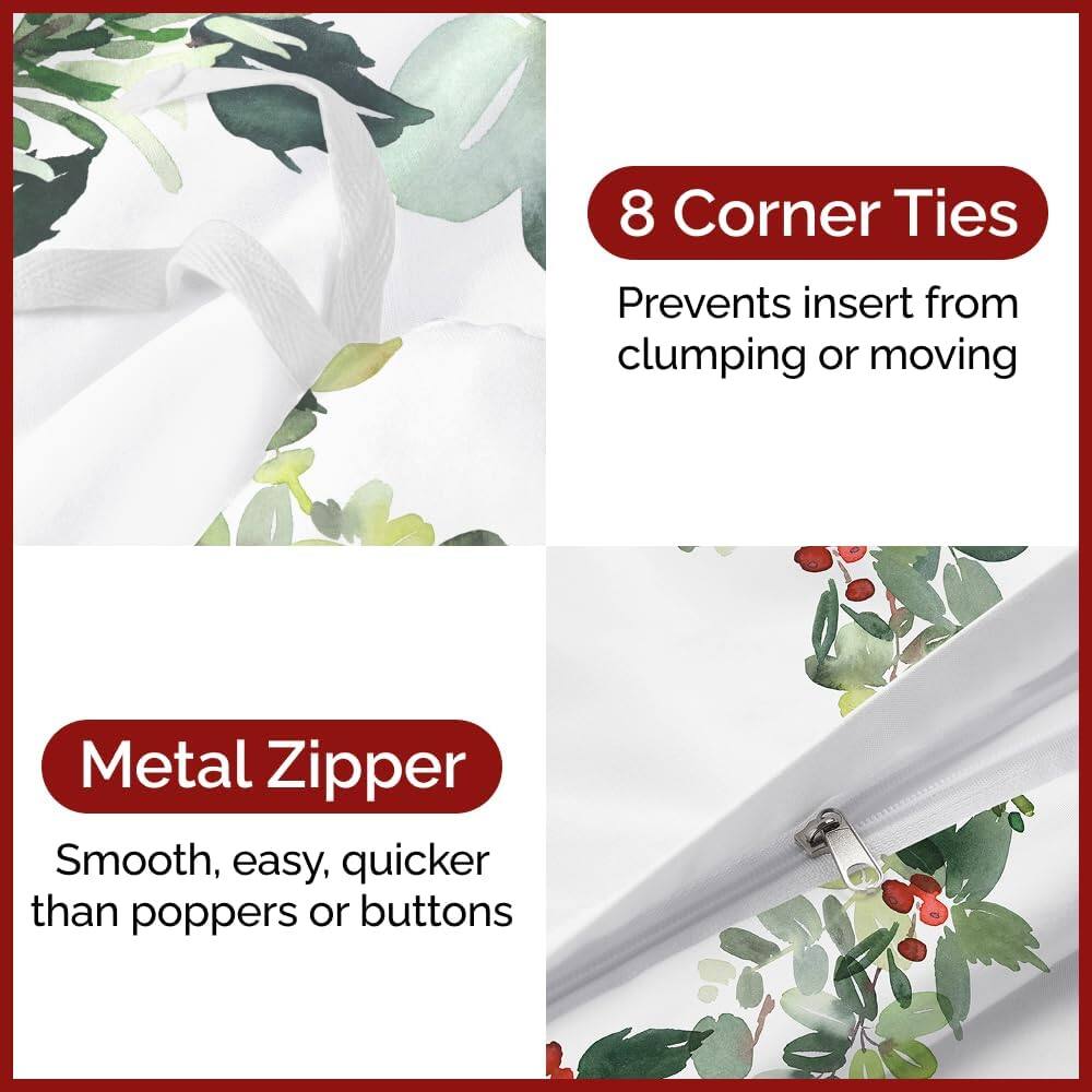 8 Corner Ties  
Prevents insert from clumping or moving  

Metal Zipper  
Smooth, easy, quicker than poppers or buttons