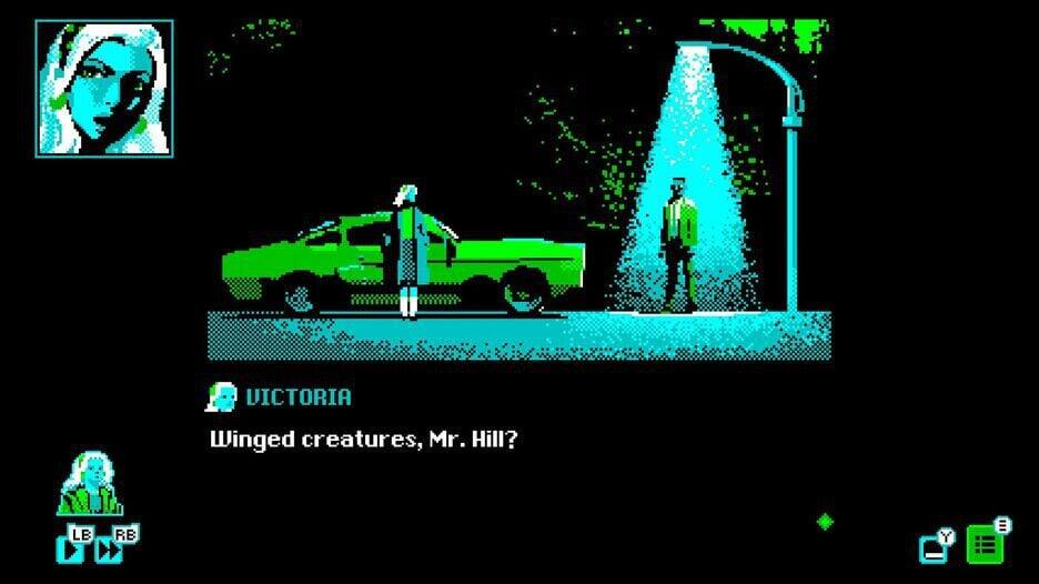 VICTORIA  
Winged creatures, Mr. Hill?  
LB RB H Y