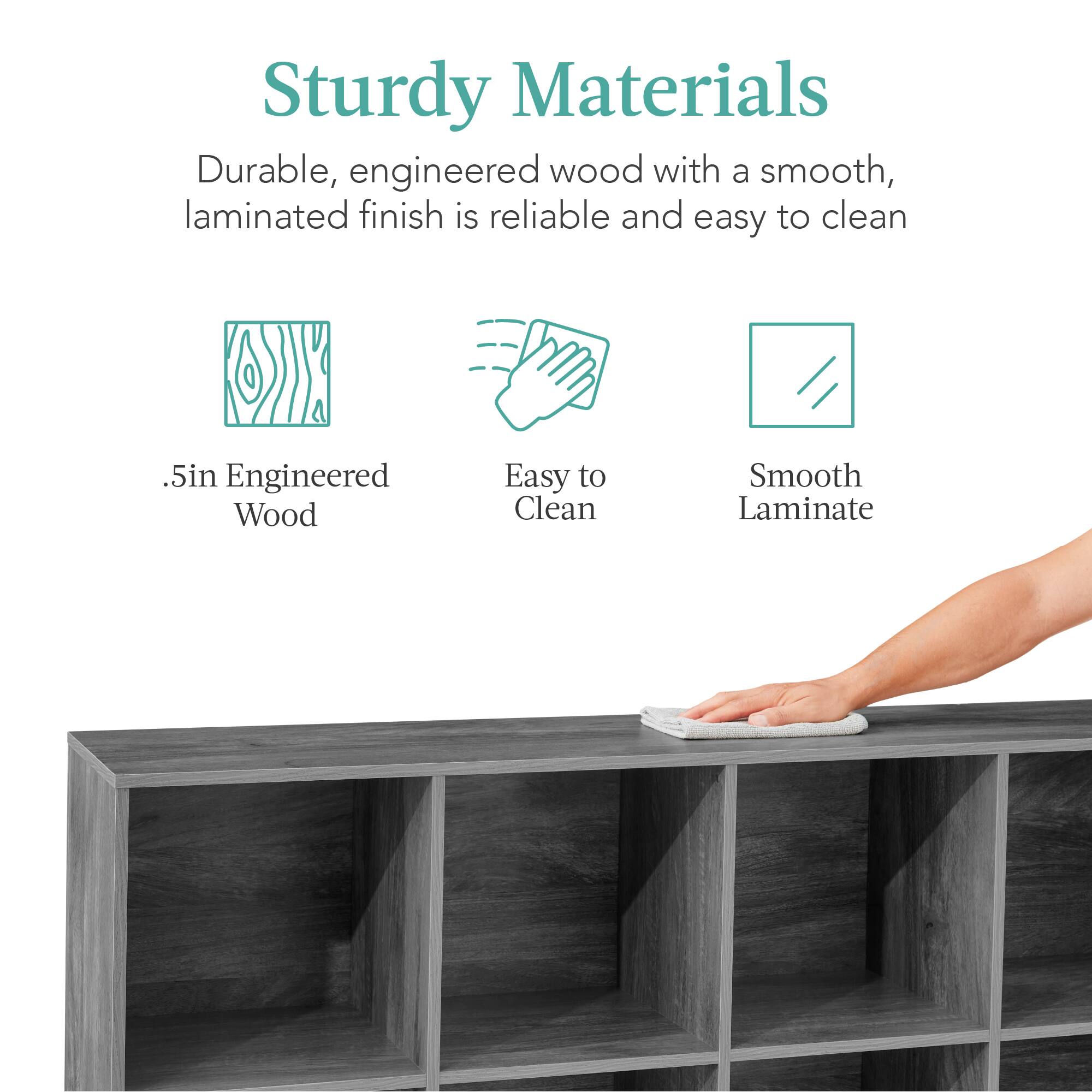Sturdy Materials: Durable, engineered wood with a smooth, laminated finish is reliable and easy to clean. 

- .5in Engineered Wood
- Easy to Clean
- Smooth Laminate