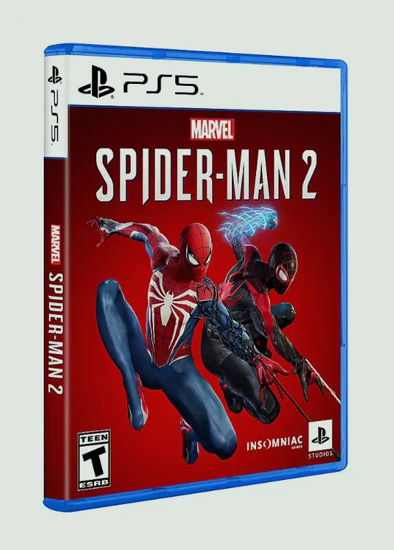 PS5  
MARVEL SPIDER-MAN 2  
MARVEL SPIDER-MAN 2  
TEEN  
INSOMNIAC GAMES  
STUDIOS  
ESRB