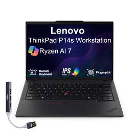 Lenovo - Thinkpad P14s Mobile Workstation 14.0" 60Hz IPS Display (Ryzen AI 7 350, 32GB RAM, 2TB SSD, Win 11 Pro)w/DKZ Hub