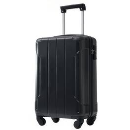 Ecooso - 20-Inch Hardshell Carry-On Luggage with Spinner Wheels and TSA Lock - Black