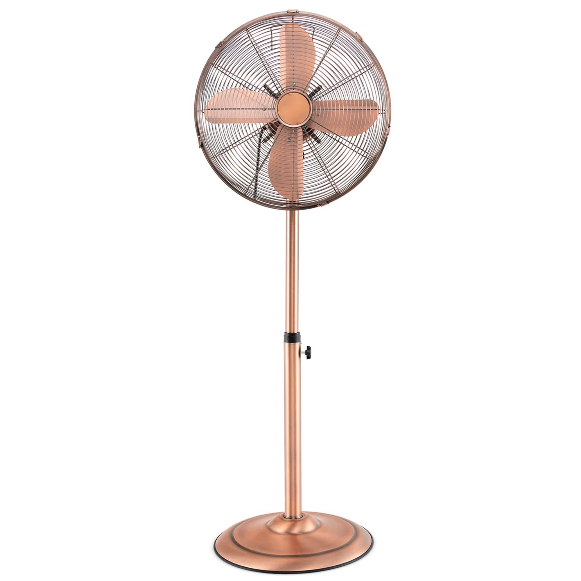 Alt View 16. Costway - 16" Standing Pedestal Fan with 3 Speed Settings Carrying Handle Aluminum Blades - Copper.