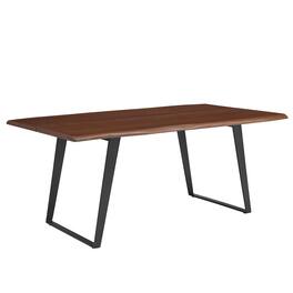 Viggo 74" Live Edge Acacia Wood Dining Table by Modway - Black Walnut