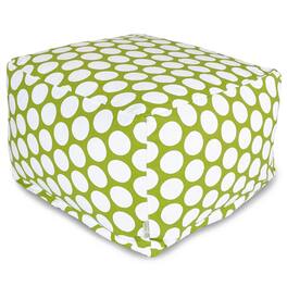 Majestic Home - Ottoman Pouf Polka Dot (Large) Hot - Green