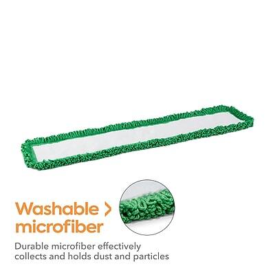 Washable microfiber  
Durable microfiber effectively collects and holds dust and particles