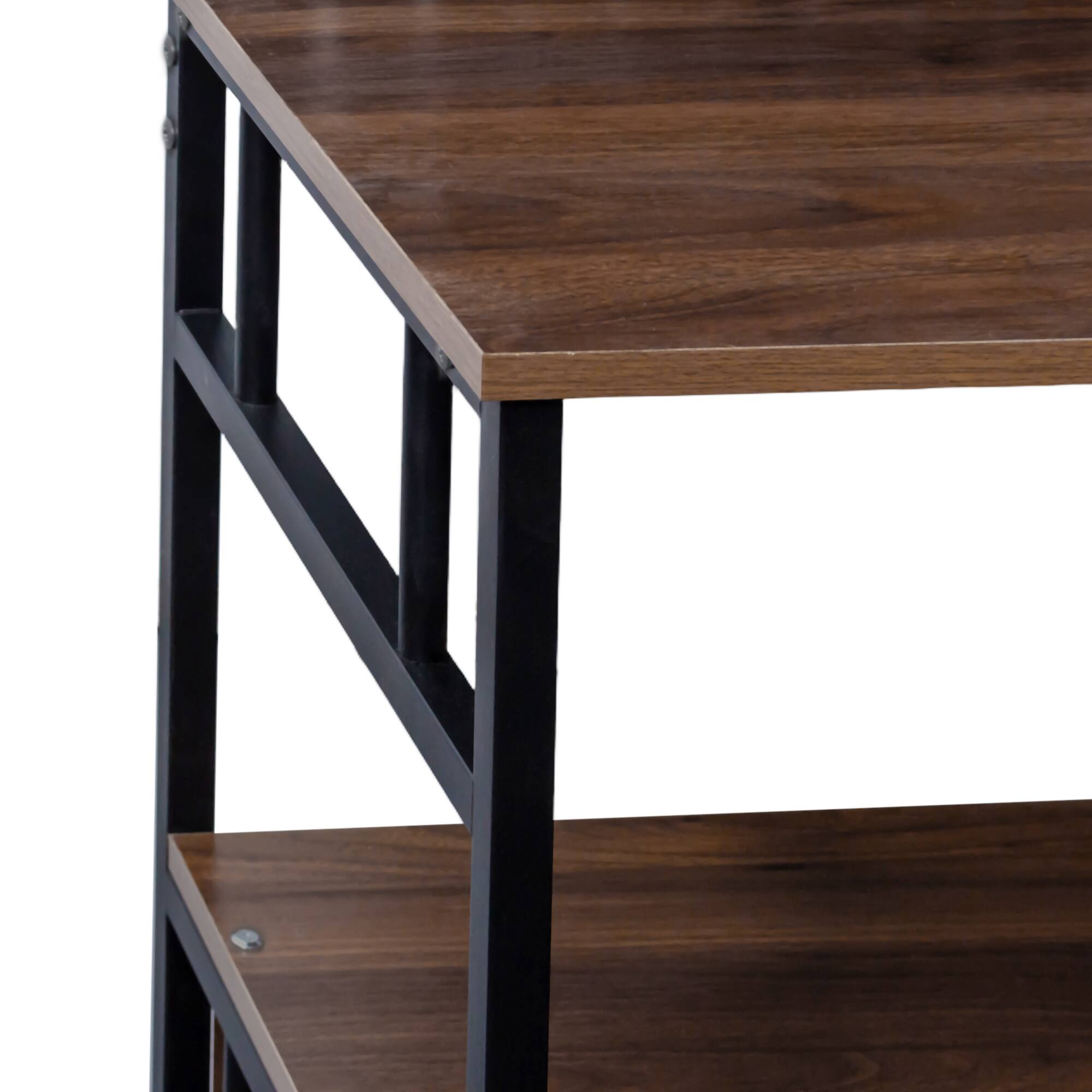 Alt View 5. Spaco - Spaco Kitchen Bakers Rack, Microwave Stand with Cabinet Door, Utility Storage Shelf for Small Space Organization - Walnut.