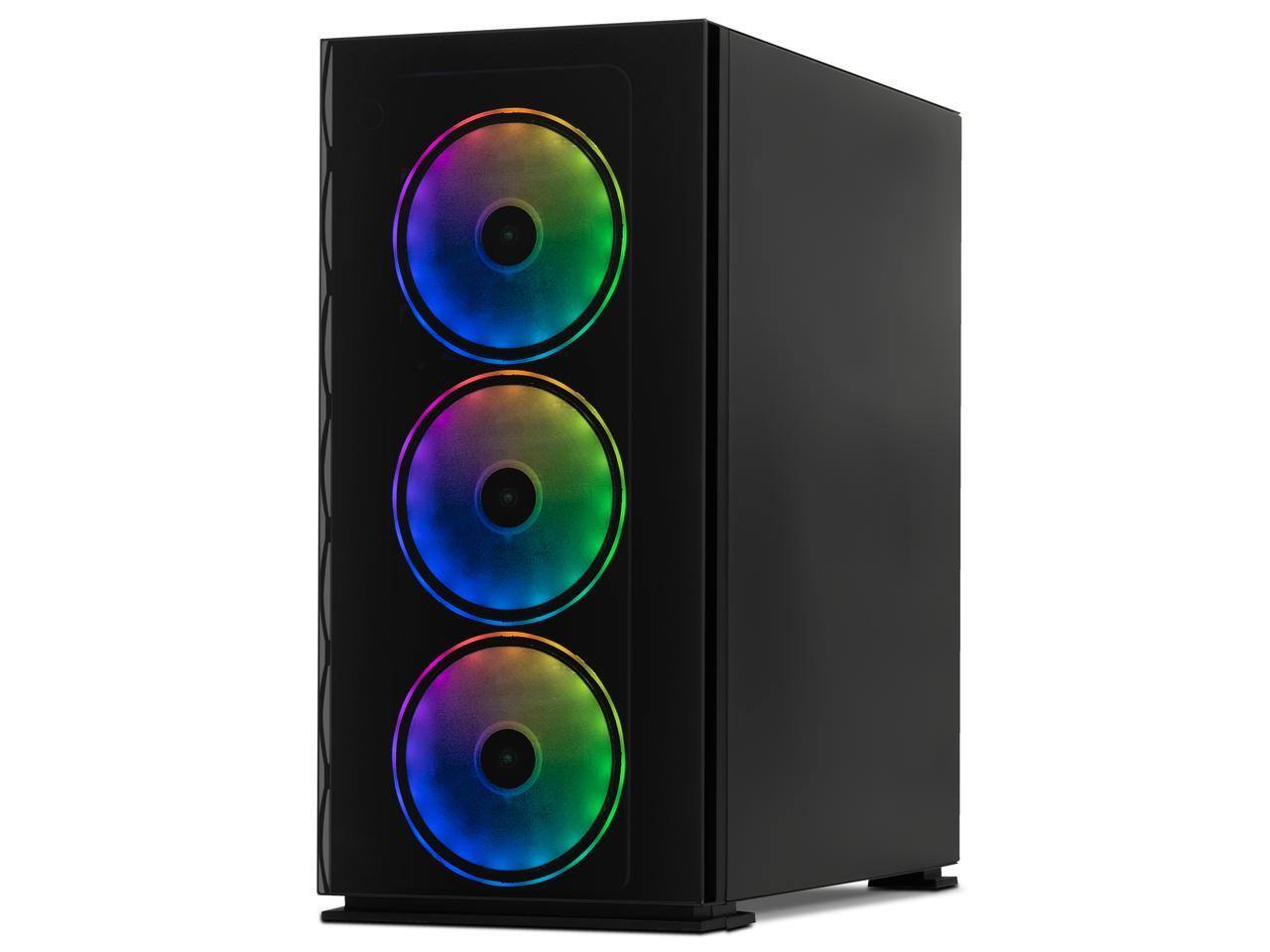 Alt View 2. YEYIAN - Yeyian YARI Gaming PC - Intel Ultra 5 225F, RTX 5070, 32GB DDR5, 1TB SSD, AI, RGB, Win 11 - Black.