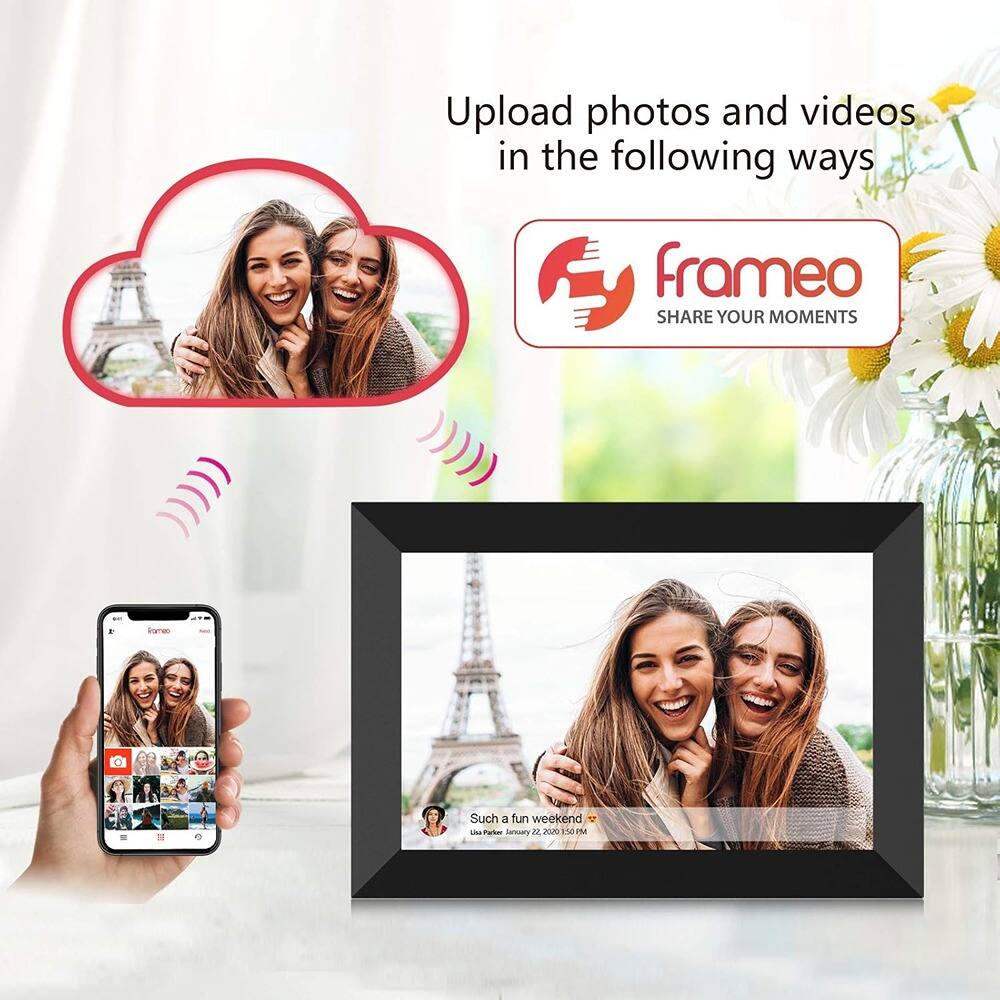 Upload photos and videos in the following ways

frameo
SHARE YOUR MOMENTS

Such a fun weekend
January 22, 2020 1:50 PM