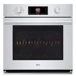 SKS - 30-in 4.7 Cu. Ft. Built-in Smart Electric Convection Single Wall Oven with Steam-Combi - Stainless Steel