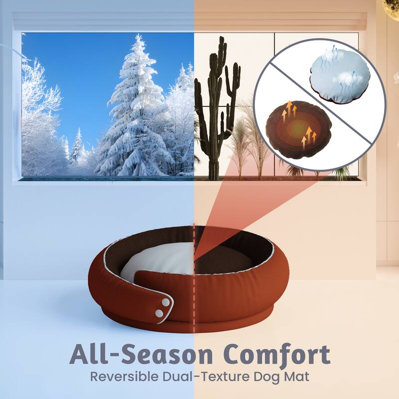 All-Season Comfort Reversible Dual-Texture Dog Mat