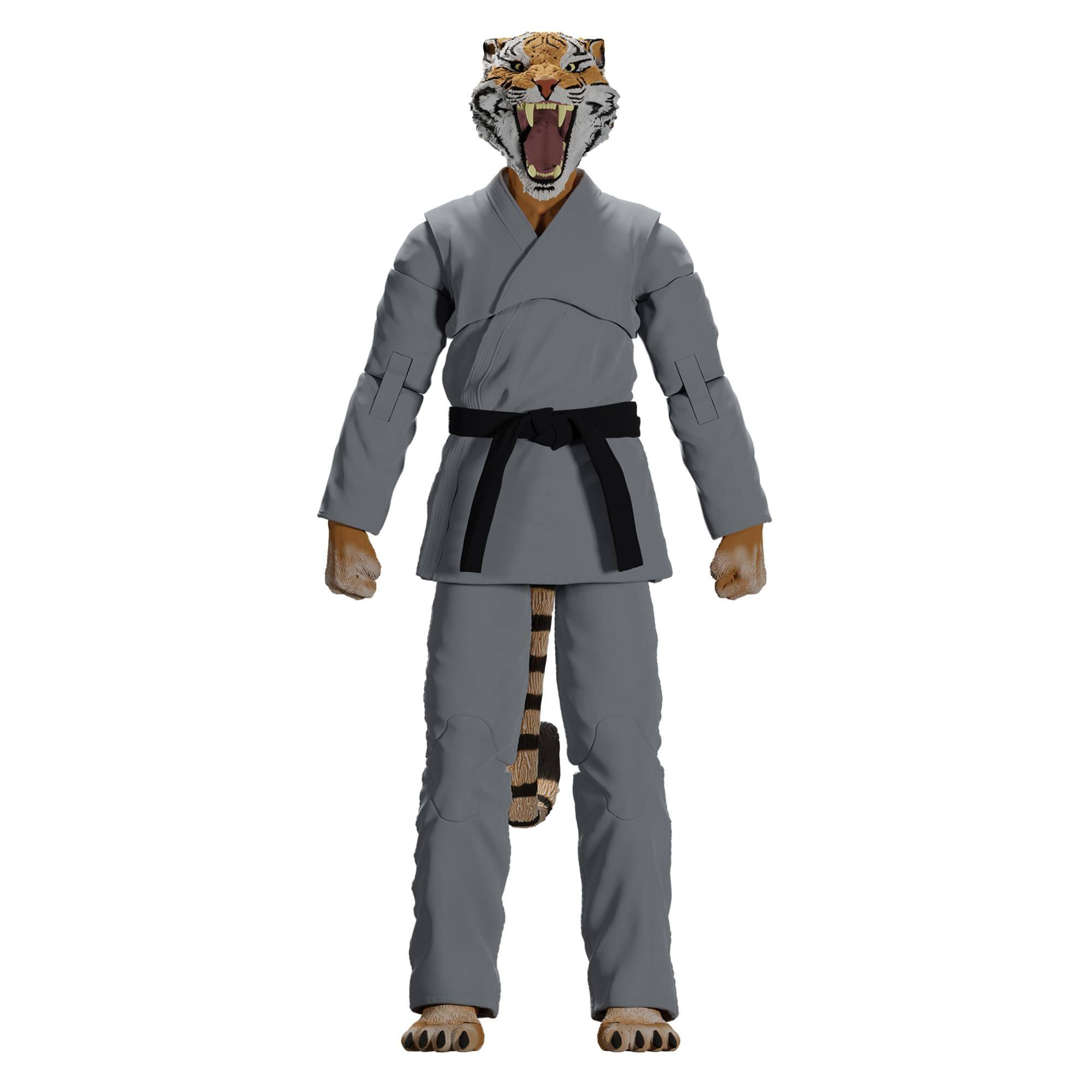 Alt View 10. Icon Heroes - Zoo Jitsu Fighters 6 Inch Action Figure | Tiago the Tiger with Gray Gi - Gray.