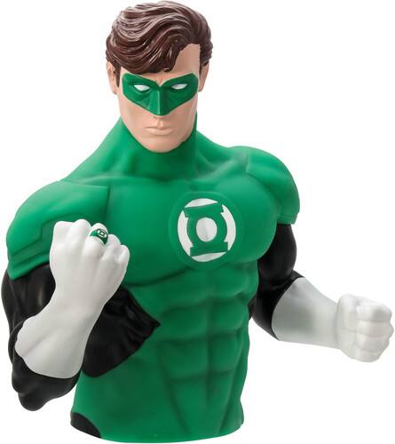 Front. Monogram - Green Lantern PVC Bust Bank   - COLLECTIBLES - Multicolor.
