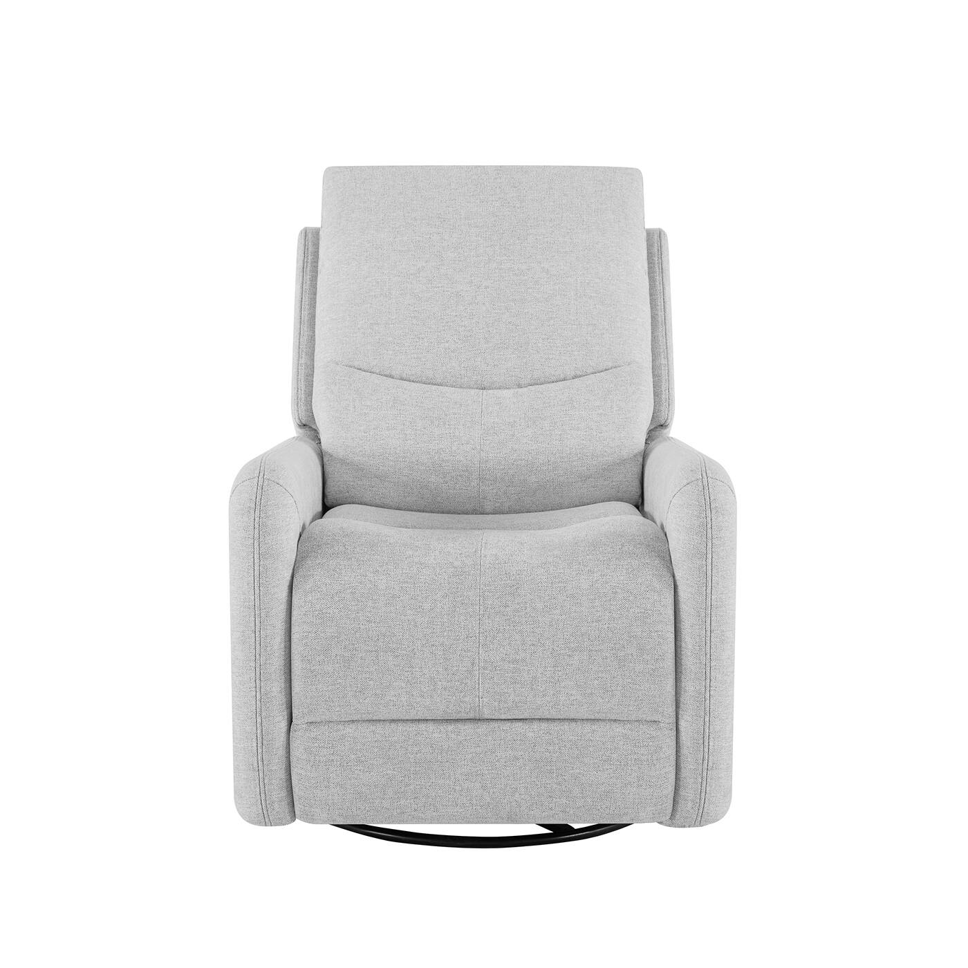 Alt View 1. TinyHomie - 30in Swivel Power Recliner Arm Chair Heathered Light Gray Polyester - Gray.