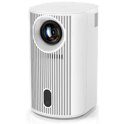 Front. BESTSKI - BESTSKI 4K Portable Projector with WiFi & Bluetooth, Auto Focus, 120'' Screen, HDMI/USB Compatible - white.
