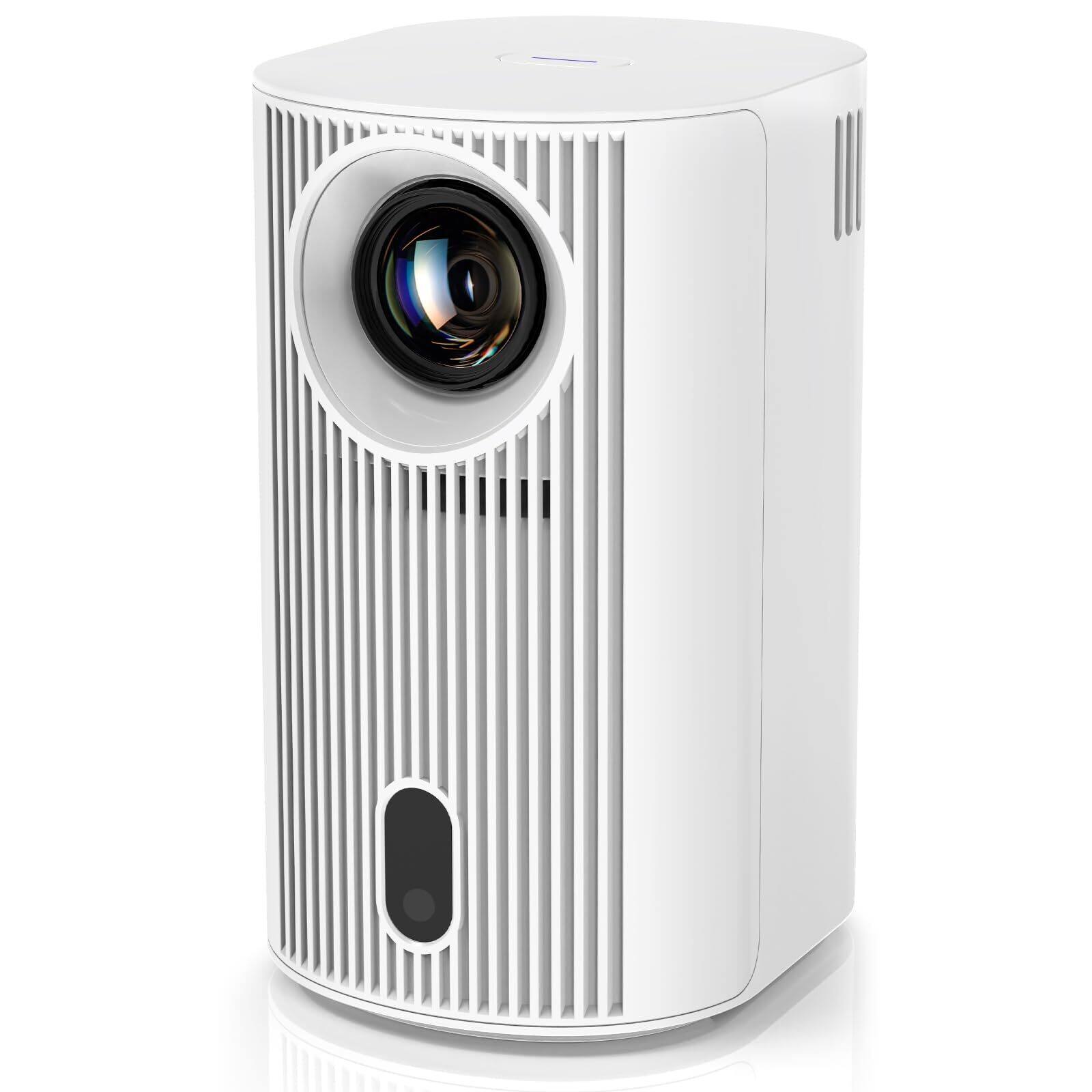 Front. BESTSKI - BESTSKI 4K Portable Projector with WiFi & Bluetooth, Auto Focus, 120'' Screen, HDMI/USB Compatible - white.