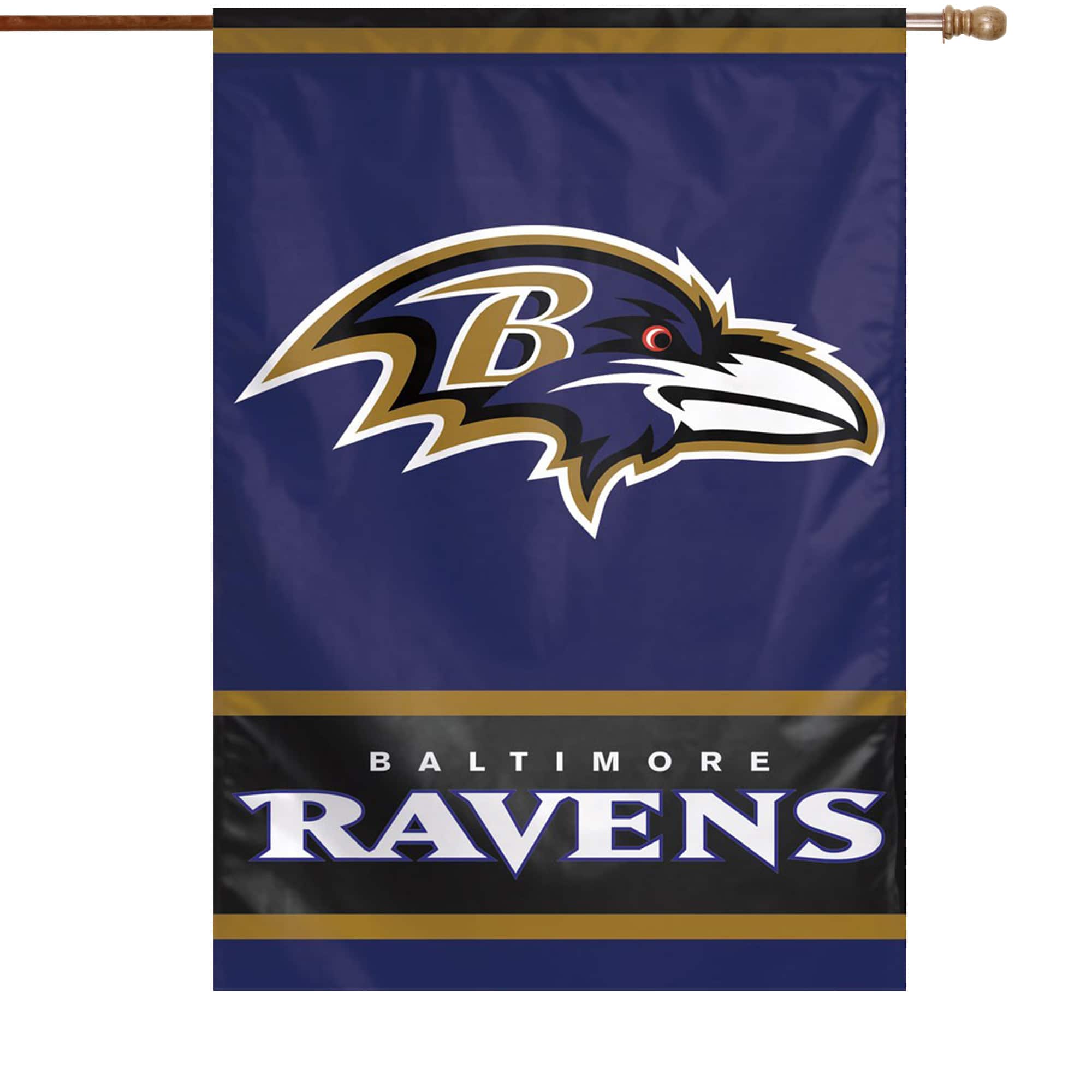 WinCraft - Baltimore Ravens 28" x 40" Primary Logo House Flag - Multicolor