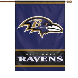WinCraft - Baltimore Ravens 28" x 40" Primary Logo House Flag - Multicolor