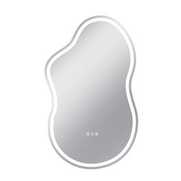 Boyel Living - 24 x 40 in Cloud Shaped LED Wall Mirror with Adjustable Viewing Angle and Front Light