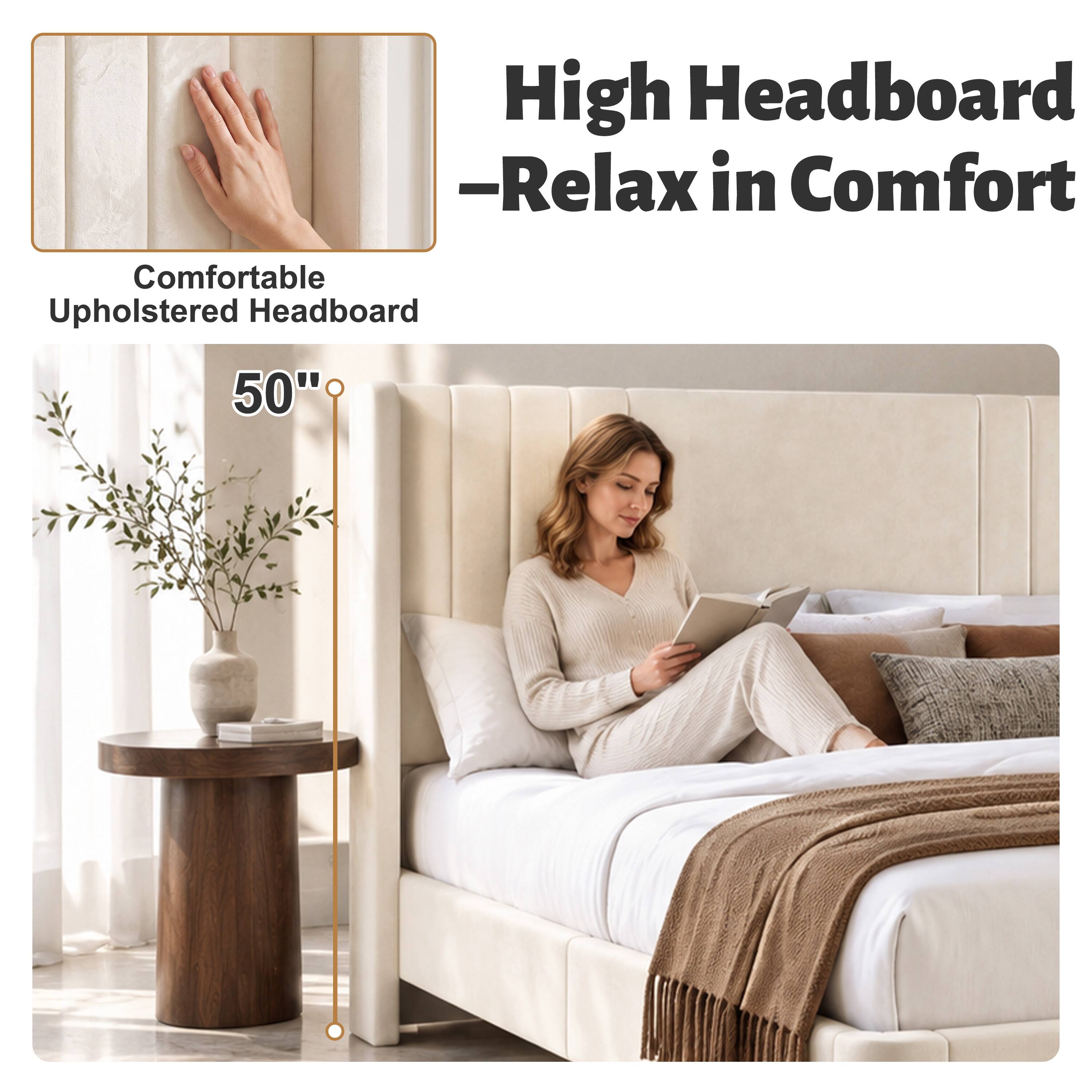 High Headboard - Relax in Comfort

Comfortable Upholstered Headboard

50"