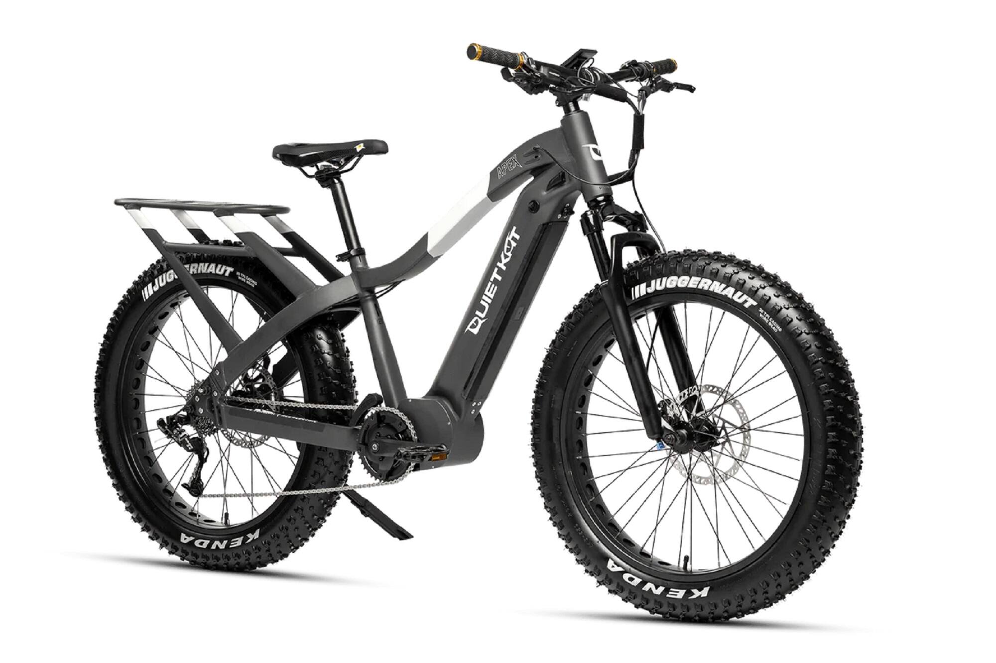 Front. QuietKat - Apex Sport VPO E-Bike w/ Maximum Operating Range of 38 Miles and w/ Maximum Speed of 28 MPH - Gunmetal.
