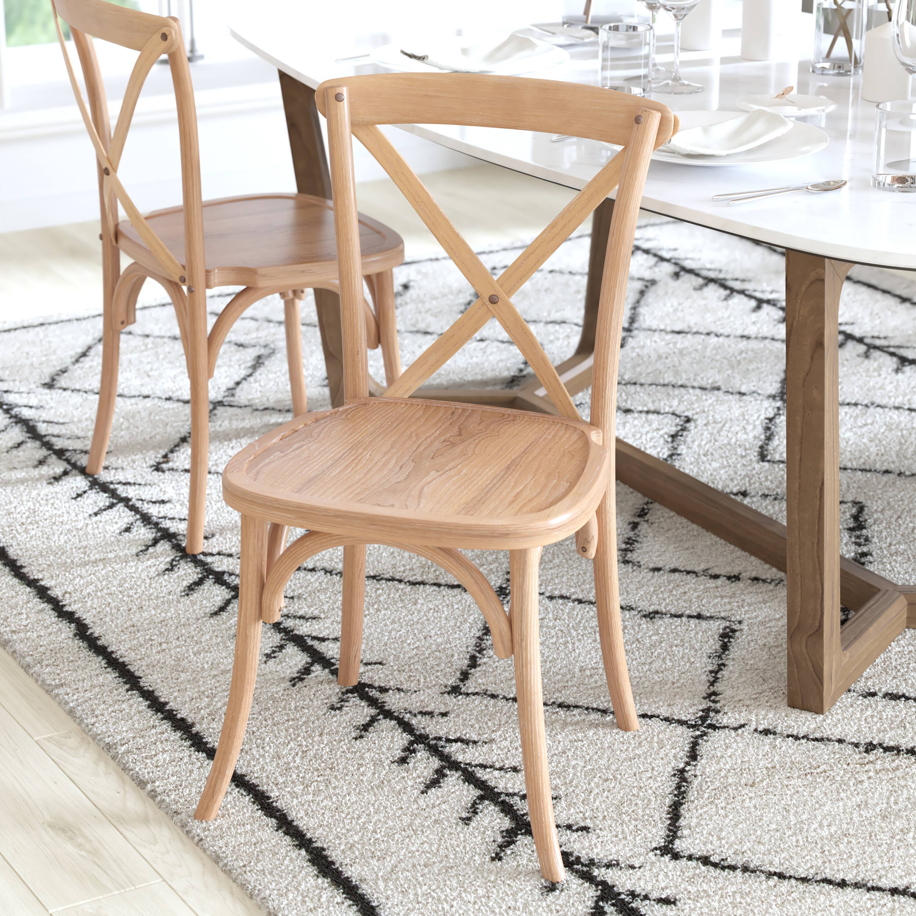 Alt View 3. Emma + Oliver - 2-pack X-Back Chair - Driftwood.