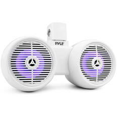 Front. Pyle - Pyle 6.5" Marine Bluetooth Speakers – Wireless Streaming, LED Lights, Waterproof, 200W Max for Boats.