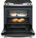 Alt View 2. GE - 5.3 Cu. Ft. Slide-In Gas Range with Steam Cleaning - Matte black.