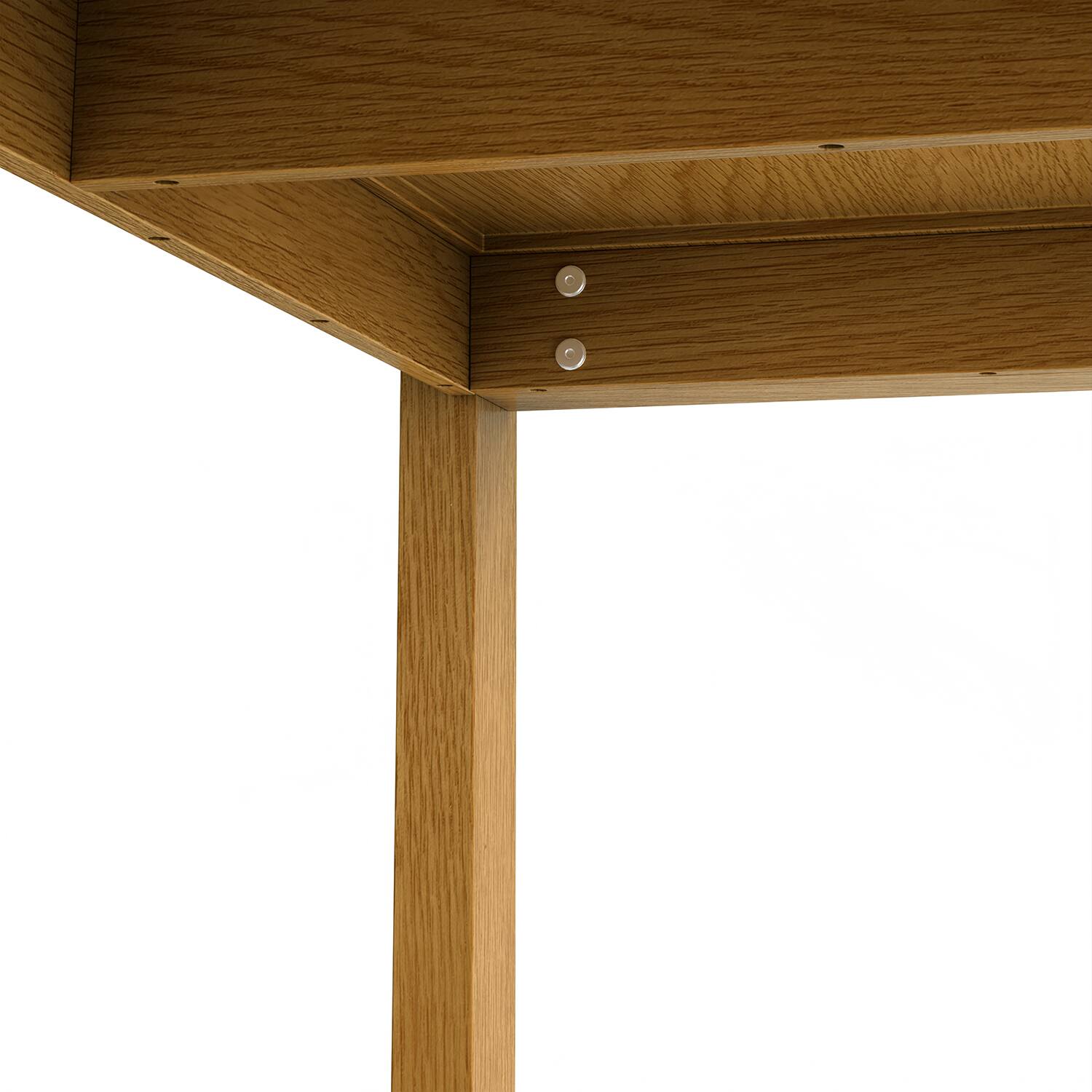 Alt View 5. Simpli Home - Wilson 54 inch x 54 inch Square Transitional Dining Table in Oak Veneer - Oak Veneer.