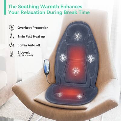 Snailax Vibration Massage Seat Cushion with Heat 6 Vibrating Motors Snailax Vibration Massage Seat Cushion with Heat 6 Vibrating Motors