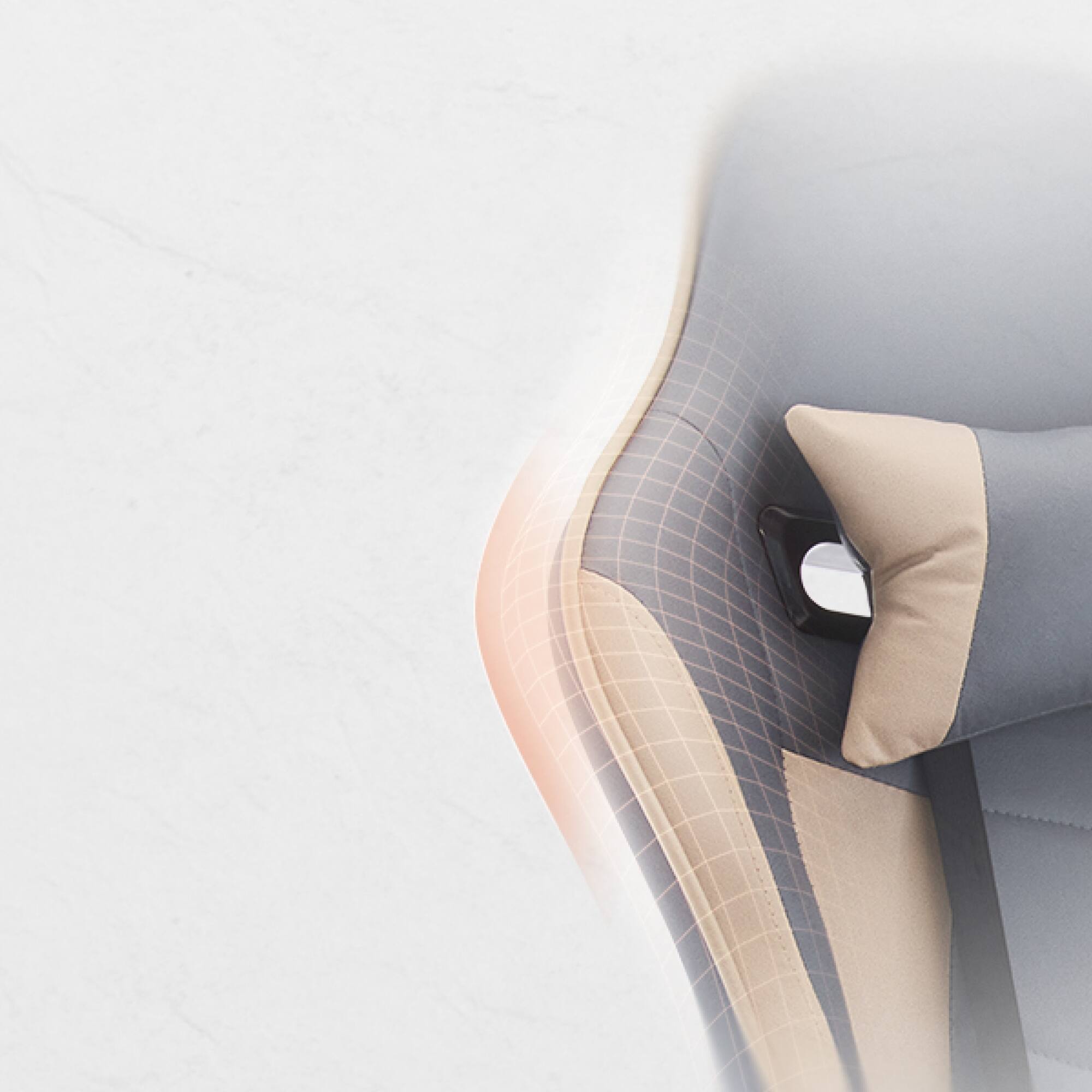 Alt View 1. GOODSILO - Ergonomic Gaming Chair with Adjustable Footrest and Massage Lumbar Support for Enhanced Comfort and Posture - Beige+Blue.