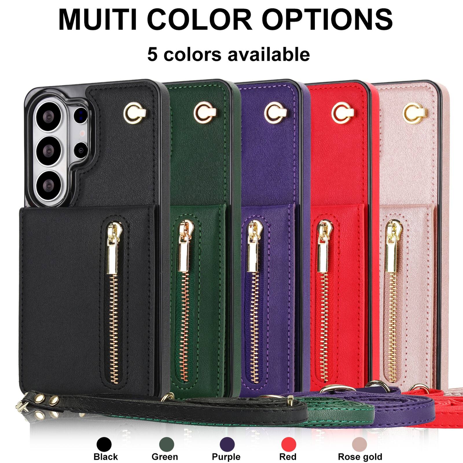MULTI COLOR OPTIONS  
5 colors available  
Black, Green, Purple, Red, Rose gold