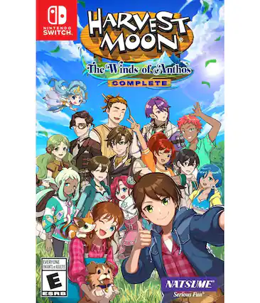 HARVEST MOON
The Winds of Anthos
COMPLETE
NINTENDO SWITCH
EVERYONE ENFANTS et ADULTES
ESRB
NATSUME
Serious Fun - E (Everyone)