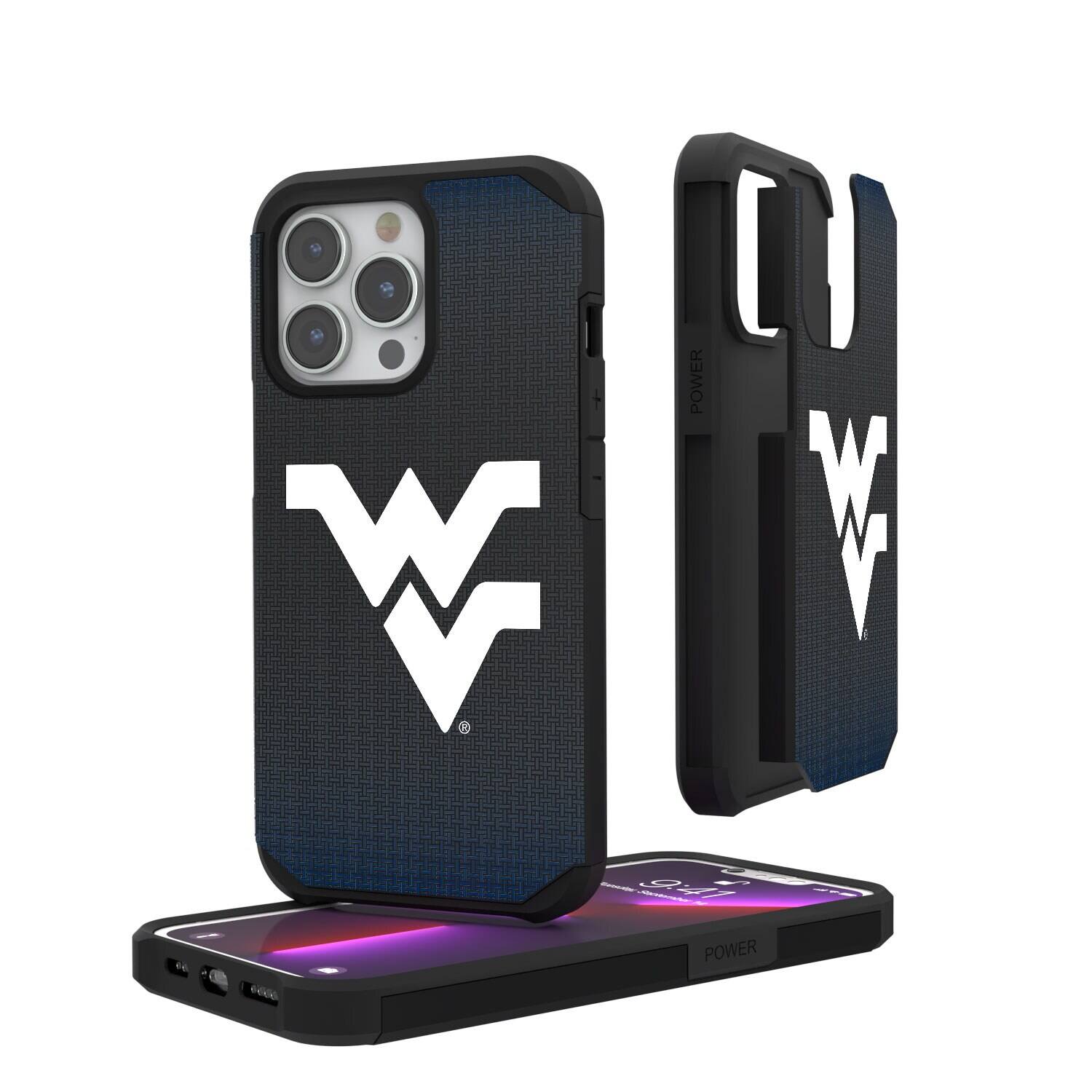 Keyscaper - NCAA - West Virginia Mountaineers Linen Logo iPhone Rugged Case - 15 Pro - Black price history on PriceWatchPro