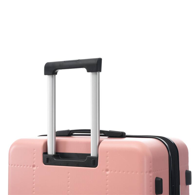 Alt View 8. HTUTWOO - Hardside Luggage - 5 Piece with Bags -20" Half-opening Carry on with USB Port,Expandable 24"/28",Spinner Wheels,TSA Lock - Light Pink.
