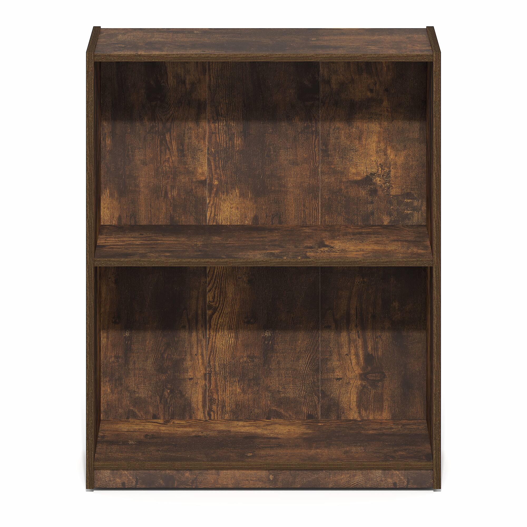 Alt View 6. Furinno - GRUEN Book Shelf, 2-Tier Small Bookshelf, Bookcase with Open Shelf, 8.3 x 21.8 x 27 - Amber Pine.