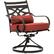 Alt View 20. Hanover - Montclair 7-Piece Dining Set with 6 Swivel Rockers and a 40" x 67" Dining Table - Chili Red/Brown.