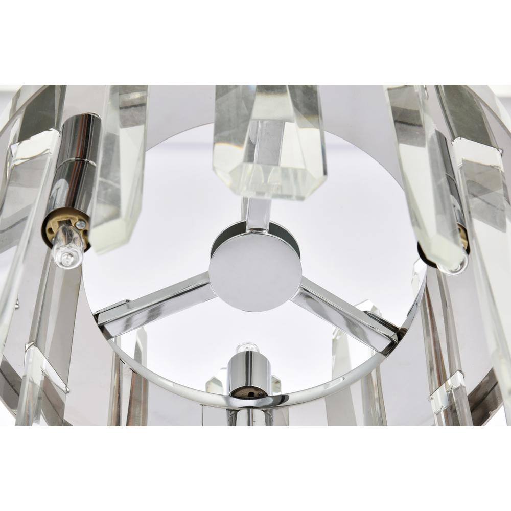 Alt View 1. Elegant Lighting - Serena 10 inch crystal round pendant in chrome - Chrome.