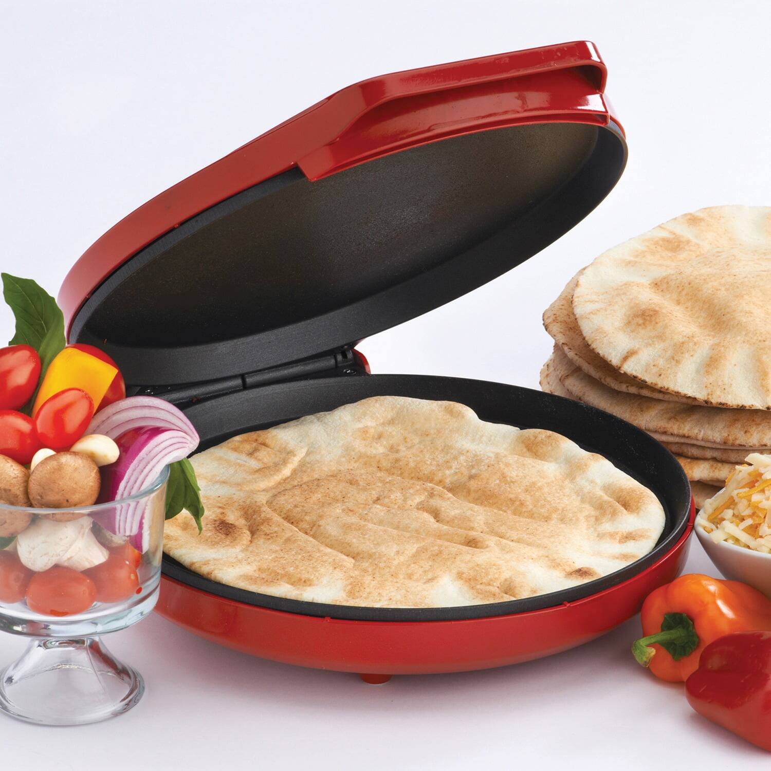 Back. Betty Crocker - Betty Crocker BC4958 12-Inch Pizza Maker - RED.