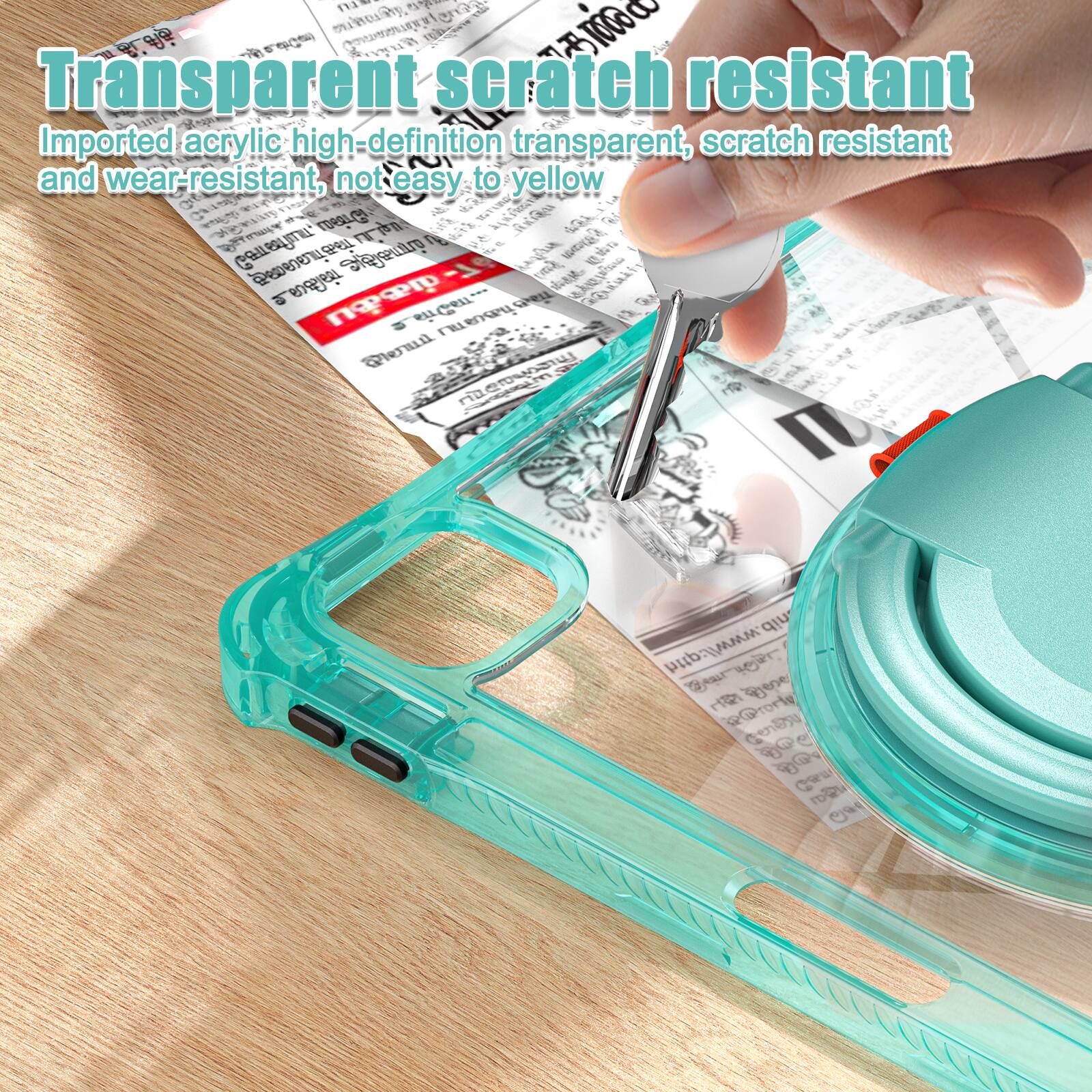 Transparent scratch resistant  
Imported acrylic high-definition transparent, scratch resistant and wear-resistant, not easy to yellow
