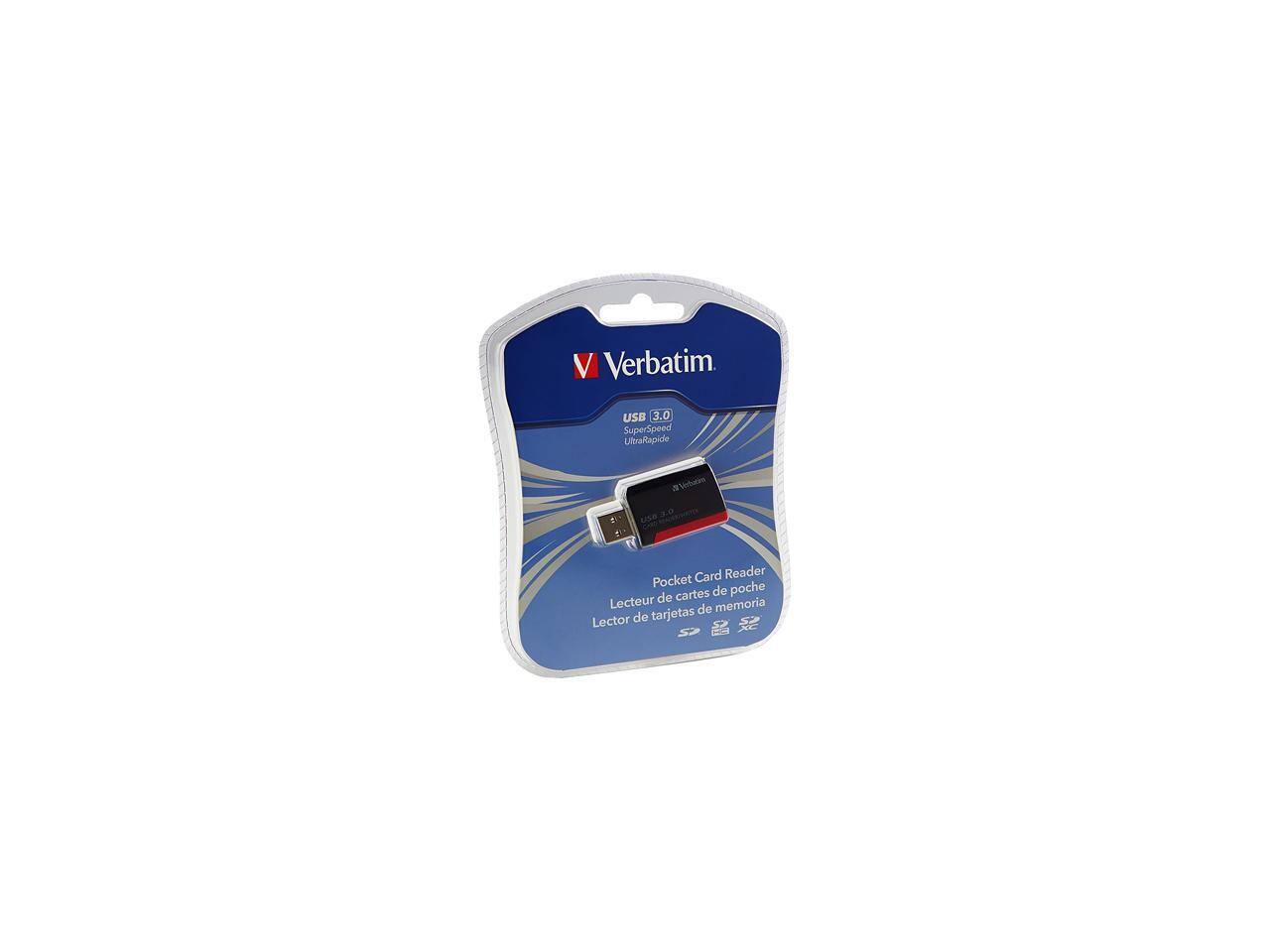 V Verbatim. USB 3.0 SuperSpeed UltraRapide Pocket Card Reader poche cartes de Lecteur de de memoria Lector de tarjetas