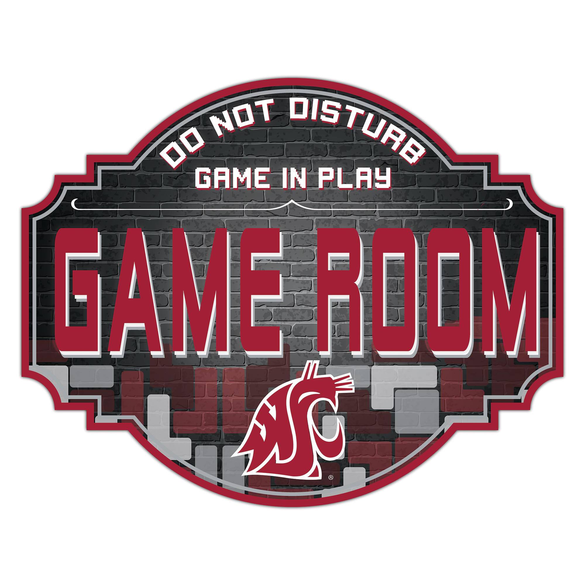 Washington State Cougars 12'' Game Room Tavern Sign