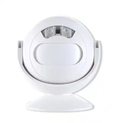 Front. Cluzine - PIR Motion Sensor Alarm, Welcome Standard Doorbell, 90dB Siren,Remote Control, 100° Wide Angle.