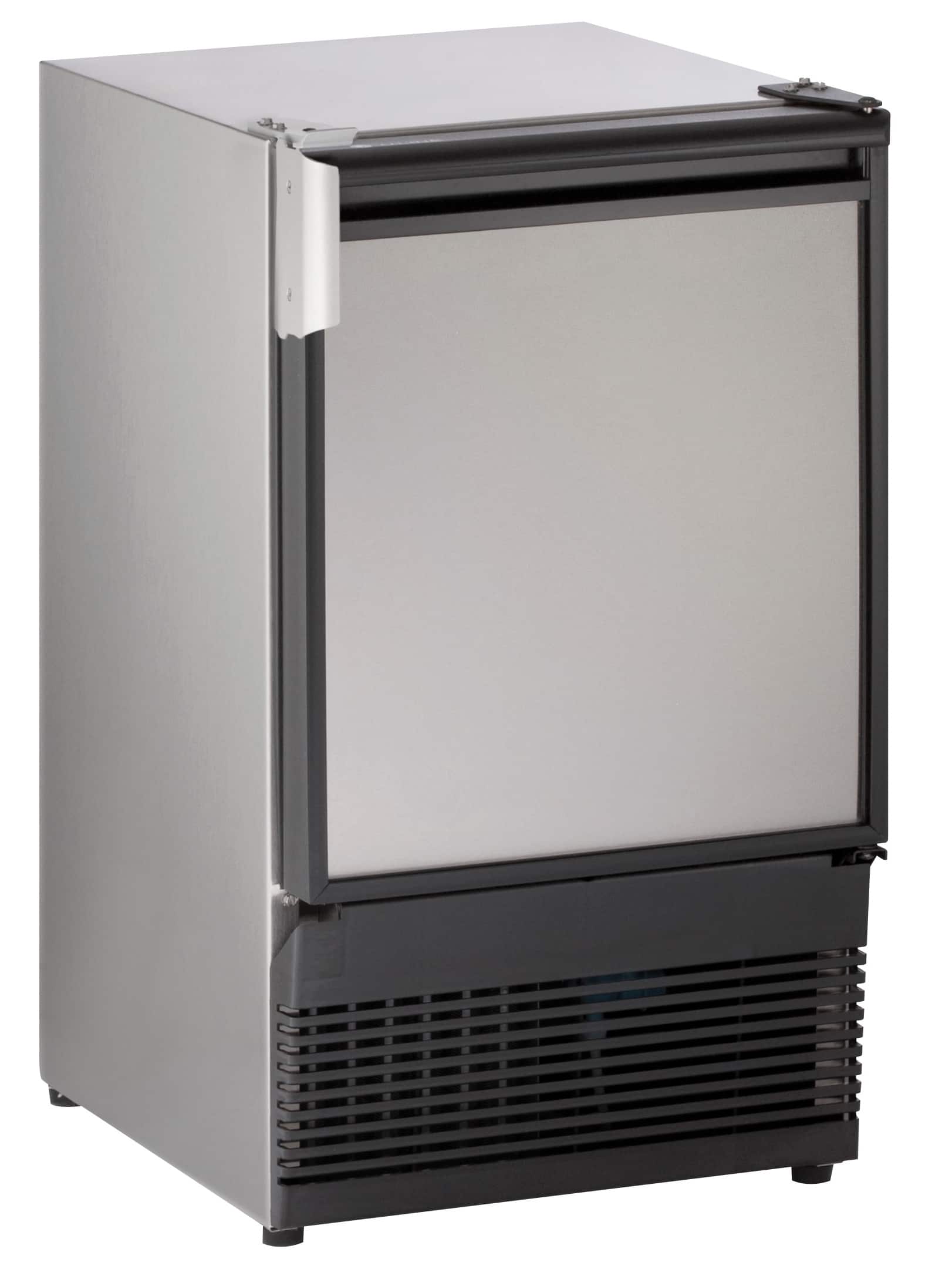Angle. U-Line - 15" 25-Lb. Freestanding Icemaker - Stainless Steel.