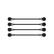 Angle. Wrap-It Storage - MagnaTies 4-Pack Black - Black.
