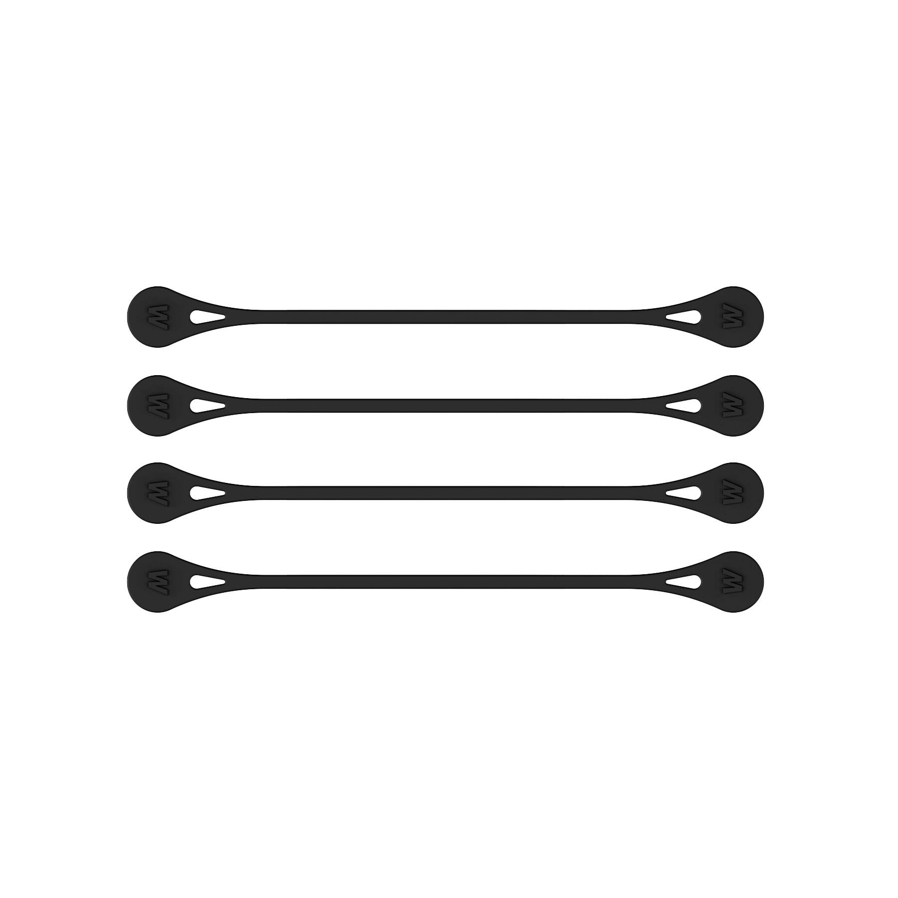 Angle. Wrap-It Storage - MagnaTies 4-Pack Black - Black.